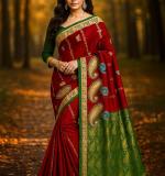 :    Embroidered Paithani Silk Blend, Art Silk Saree