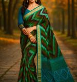 Satrani Women's Piping & STelf Weaving Poly Silk Saree