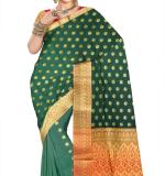 Art Silk Saree with Contrast Border