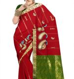 :    Embroidered Paithani Silk Blend, Art Silk Saree
