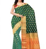 Art Silk Saree with Contrast Border