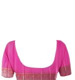 Fix color  Soft Cotton  Saree New ( Blue darck & pink   )