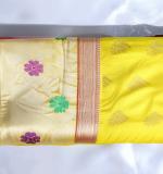 KOTHARI SKT Embellished Bandhani Organza Saree  (Yellow)