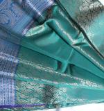 :  Fix color  Coper blue  Saree New ( Green silver  )