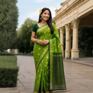 GREEN Party Sari  MAHARASHTRA Special