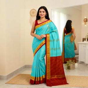 Dark Blue  Party Sari  MAHARASHTRA Special