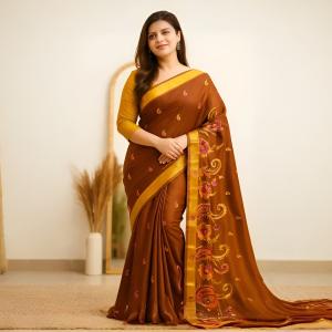 Brawn Party Sari  MAHARASHTRA Special