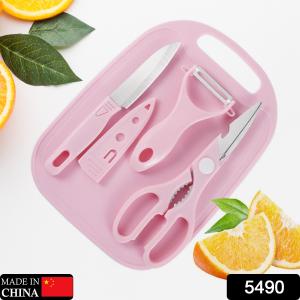 Mini Travel Cutting Board Set 4 Pcs Portable Mini Camping Plastic Cutting Board Knife Fruits Vegetable Peeler Scissors Kitchen Knives Set For Travel Picnic Camping Outdoor Park (4 Pc Set)