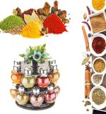 Multipurpose Revolving Plastic Spice Rack Set