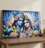 Premium Radha Krishna Decorative Wall Frame Painting
