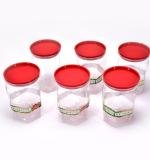 Air Tight Kitchen Storage Container For Rice Dal Atta Bpa-free Flour Cereals Snacks Stackable Modular Round. (Approx - 1100ml Set Of 6pcs)