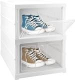 Stackable Multifunctional Storage For Clothes Foldable Drawer Shelf Basket Utility Cart Rack Storage Organizer Cart For Kitchen Pantry Closet Bedroom Bathroom Laundry (2 Layer 1 Pc)