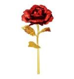 24k Artificial Golden Rosegold Red Rose With Gift Box (10 Inches)