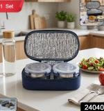 Ganesh Neo Twin 300 Stainless Steel Lunch Box Set (1 Set)