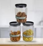 Air Tight Kitchen Storage Container For Rice Dal Atta Bpa-free Flour Cereals Snacks Stackable Modular Round. (Approx - 1100ml Set Of 6pcs)