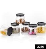 Matka Shaped Jar With Air Tight Leak Proof Lid (Multicolour) (Set Of 6) (900ml)