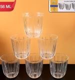 Premium Transparent Glass Tumbler Set (256ml 6 Pc)