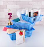 Plastic Multiple Size Cane Fruit Baskets (3 Size Large Medium Small)