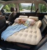 Car Air Mattress Bed Set With Inflatable Cushions And Pump -1 Set (Mix Design)