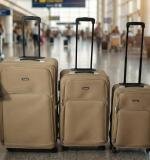 3 Piece Soft side Trolley Luggage Set with Smooth Rolling Wheels & Retractable