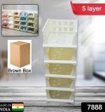 5 Layer Stackable Multifunctional Storagefor Clothes Foldable Drawer