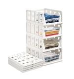 4 Layer Stackable Multifunctional Storagefor Clothes Foldable