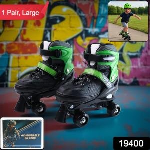 Adjustable Quad Roller Skates For Kids (Large 1 Pair)