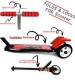 Basic Kids Ride On Leg Push Scooter For Boys And Girls (4 - 8 Years Old Kids) Foldable Scooter Cycle With Height Adjustment For Boys And Girls Multicolor (1 Pc 3 Wheel)