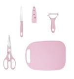 Mini Travel Cutting Board Set 4 Pcs Portable Mini Camping Plastic Cutting Board Knife Fruits Vegetable Peeler Scissors Kitchen Knives Set For Travel Picnic Camping Outdoor Park (4 Pc Set)