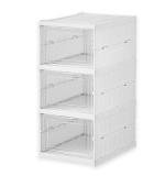 Stackable Multifunctional Storage For Clothes Foldable Drawer Shelf Basket Utility Cart Rack Storage Organizer Cart For Kitchen Pantry Closet Bedroom Bathroom Laundry (3 Layer 1 Pc)