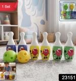 Kids Bowling Set With 6 Colorful Pins And 2 Balls (1 Set)