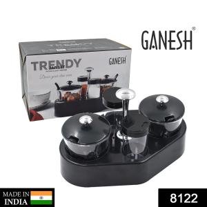Ganesh Rendy Condiment Set For Kitchen Transparent Jar For Easy To Access Spice 1 Piece Spice Set (Plastic)