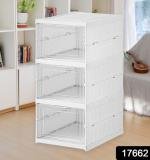 Stackable Multifunctional Storage For Clothes Foldable Drawer Shelf Basket Utility Cart Rack Storage Organizer Cart For Kitchen Pantry Closet Bedroom Bathroom Laundry (3 Layer 1 Pc)