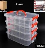 4-layer Transparent Multipurpose Plastic Storage Box