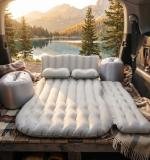 Portable Car Air Mattress Bed Set With 2 Pillows And Air Pump
