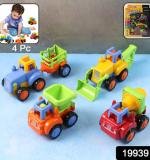 Funwoods Construction Vehicle Toy Set For Kids (4 Pc)