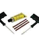Puncture Repair Kit Tubeless Tyre Full Set With Nose Pliers Rubber Cement And Extra Strips For Cars Bikes