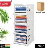 4 Layer Stackable Multifunctional Storagefor Clothes Foldable