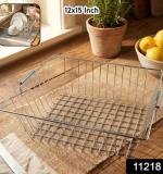 Multipurpose Stainless Steel Kitchen Sink Basket (1 Pc 12x15 Inch)
