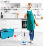 Quick Spin Mop Plastic Spin Bucket Floor Cleaning Easy Wheels Big Bucket Floor Cleaning Mop With Bucket