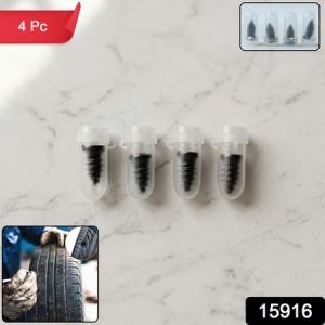 Car Biketire Puncture Repair Nail Screw (4 Pc Black)