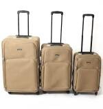 3 Piece Soft side Trolley Luggage Set with Smooth Rolling Wheels & Retractable
