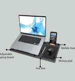 1229 Laptop Stand Suitable Portable Foldable Compatible With Macbook Notebook Tablet Tray Desk Table Book With Free Phone Stand