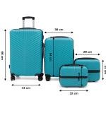 4-in-1 Luggage Set – Durable and Stylish Hard Shell Suitcase Set with 4 Different Sizes for Travel