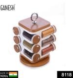 Ganesh 12-jar Revolving Spice Rack Masala Box