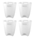 Modern Plastic Dustbin Waste Paper Basket - (4 Pc)