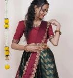 Green Kanjiveram Silk Zari Lehanga