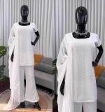 Elegant Ethnic Wear White Dress