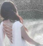 Elegant Ethnic Wear White Dress
