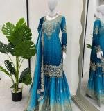 Havy Chinon Blue Designer Suit